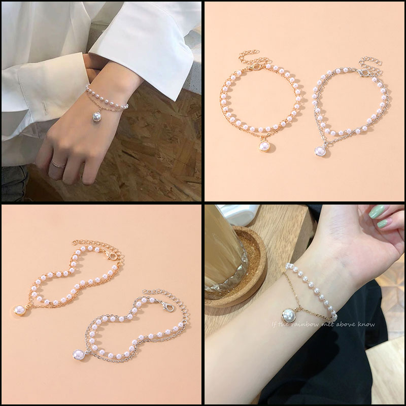 Korean Style Beautiful Pearl Embroidered Fashion Bracelet for Women | BigBuy360 - bigbuy360.vn