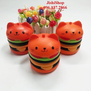 Squishy cat hamburger( Squishy Hambuger bánh mèo) k456