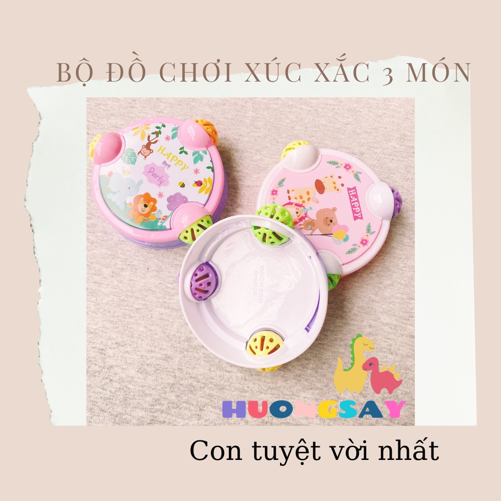 Xúc Xắc 3 chuông  cho bé sơ sinh, đồ chơi cho bé SA00802