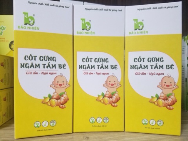 Cốt gừng ngâm tắm bé Bảo Nhiên