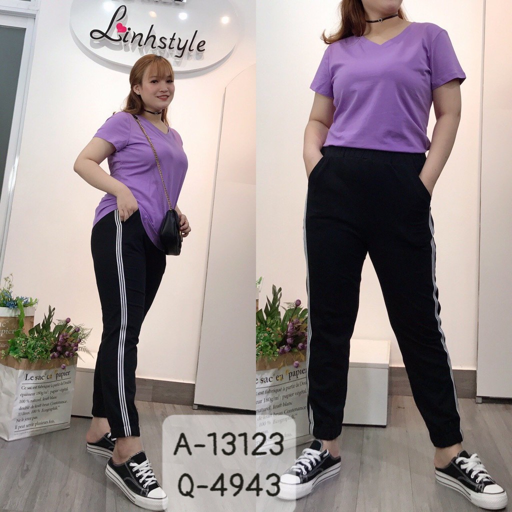 4941 - 4942 - 4943 -  Quần Thể Thao BIG SIZE Pó cổ chân viền Sọc &quot;thao&quot;