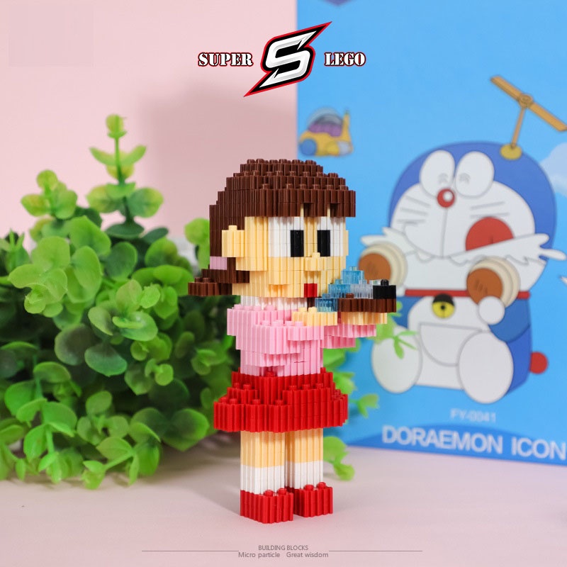 Đồ chơi lắp ráp 3D Lego mini hình các nhân vật hoạt hình Doraemon,Nobita,Chaien,Xuka,Xeko,Doremi...- Super.Lego