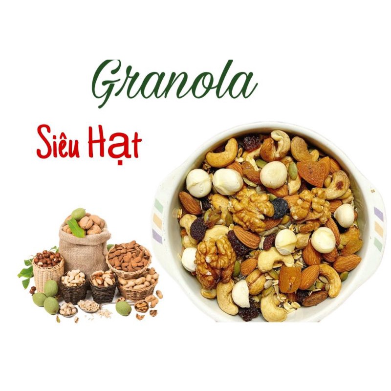 Túi 100gam Ngũ Cốc GRANOLA Siêu Hạt Dinh Dưỡng Không Đường