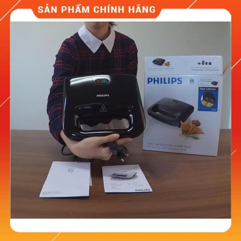 [ELHAB4 giảm tối đa 500K] [BIG SALE] Máy nướng bánh mì Sandwich Philips HD2393