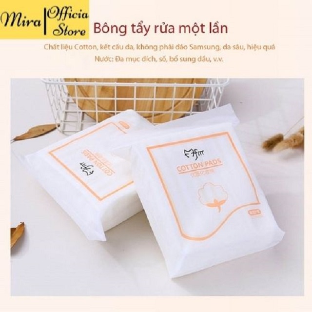 Bông tẩy trang Cotton Pads 222 miếng SIÊU TIỆN LỢI MIRAASHOP