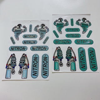 Decal tem dán dập nổi hình phuộc Nitron, chữ Nitron cao cấp dán xe máy, ô tô, mũ bảo hiểm chống thấm nước, chống bay màu