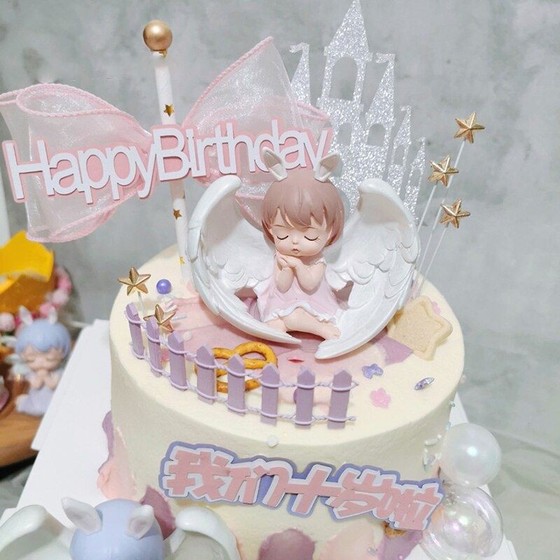 Búp Bê Công Chúa Trang Trí Bánh Kem Dễ Thương