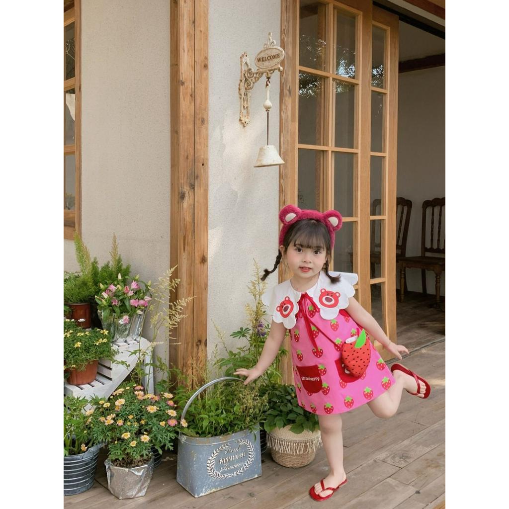 VÁY HỒNG GẤU DÂU A1091 - MALWEE OFFICIALSTORE