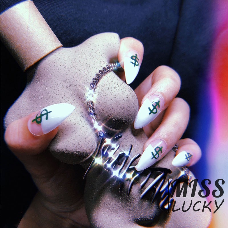 Bộ 24 móng tay giả quyến rũ thời trang trang trí móng tay nghệ thuật dành cho nữ