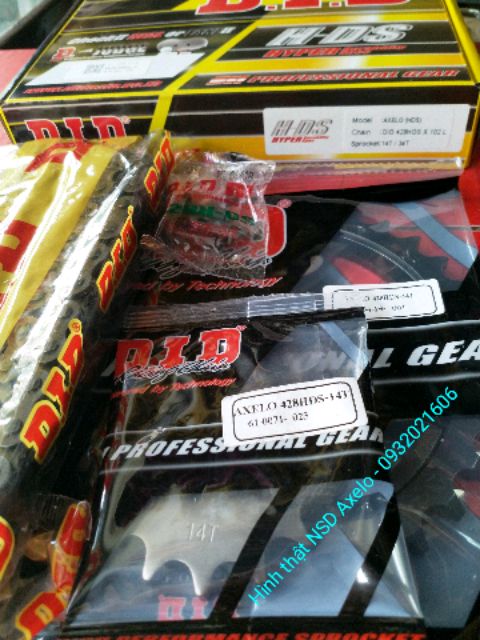 Nhông sên dĩa xe Axelo 125 – Sên 10ly DID HDS