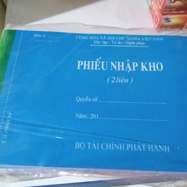 Phiếu xuất kho, Phiếu nhập kho A5/A4 dày 100trang