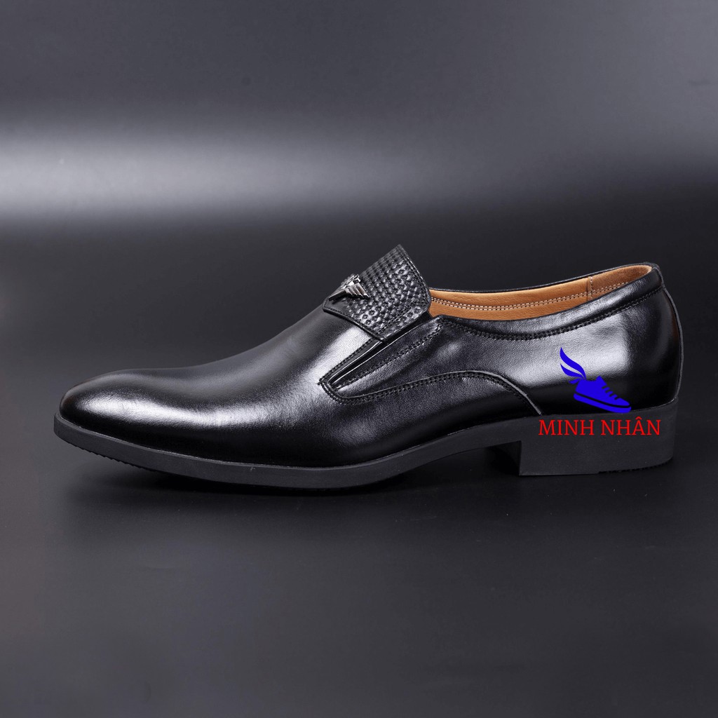 Giày lười da bò Giày tây nam công Sở nam Đẹp Thời trang Cao cấp Kinh doanh Doanh nhân hàng hiệu Giá rẻ L-3 nâu và đen
