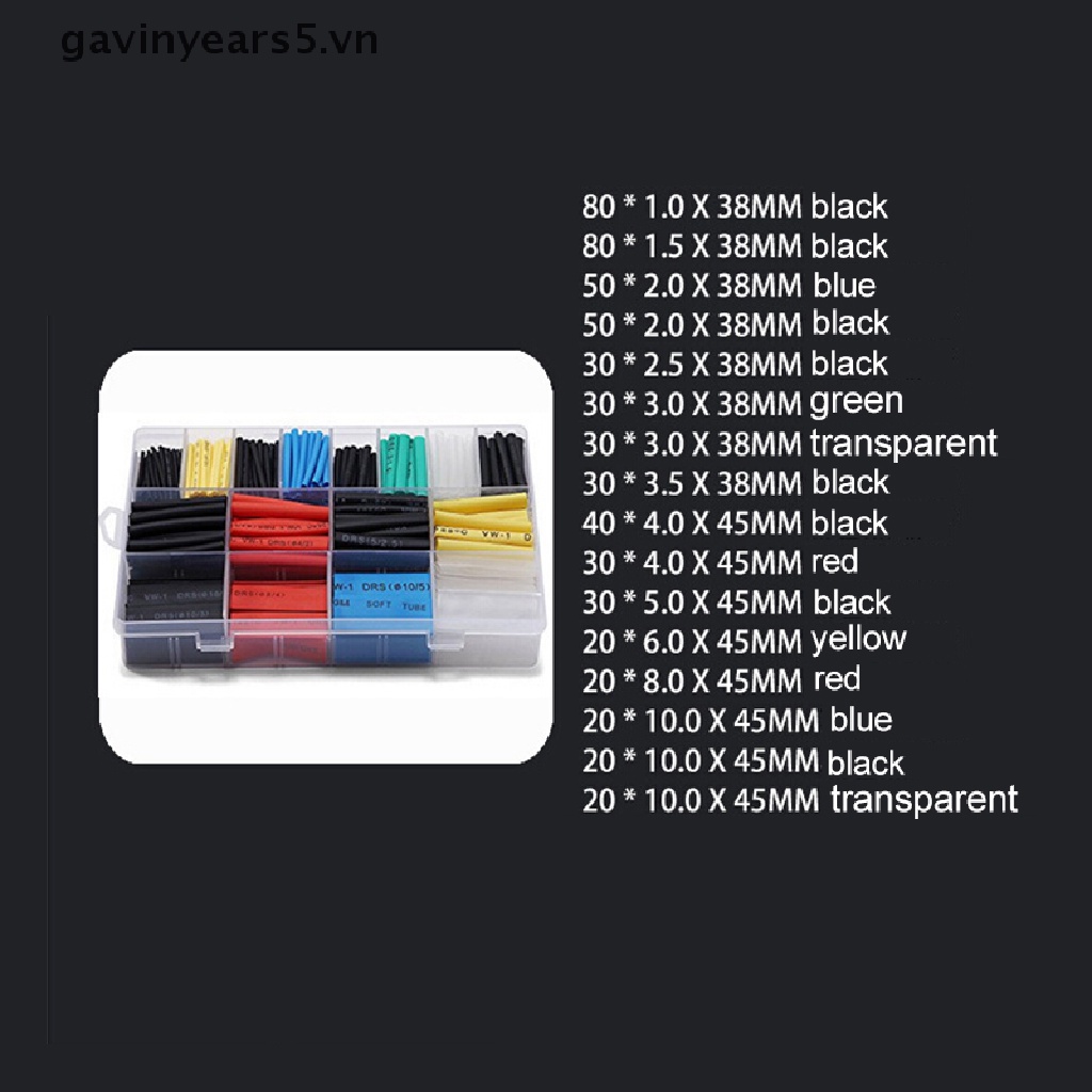 Bộ 580 Ống Co Nhiệt 2: 1 Chất Lượng Cao