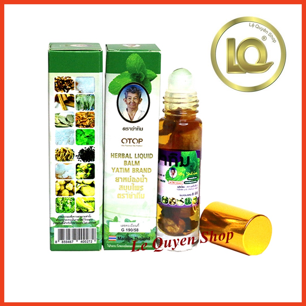 Dầu Lăn 16 Vị Thảo Dược Thái Lan 8ml