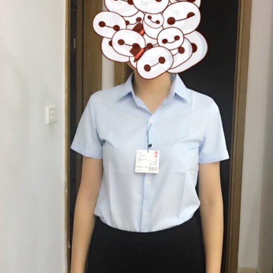 Áo sơ mi nữ tay ngắn dáng suông