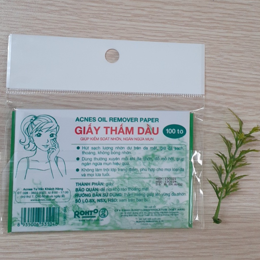 Giấy thấm dầu Acnes Oil Remover Paper 100 tờ