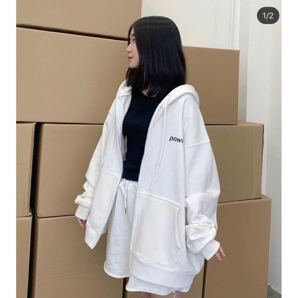 Áo khoác thu đông nữ POWR vải nỉ hàng cao cấp giá rẻ