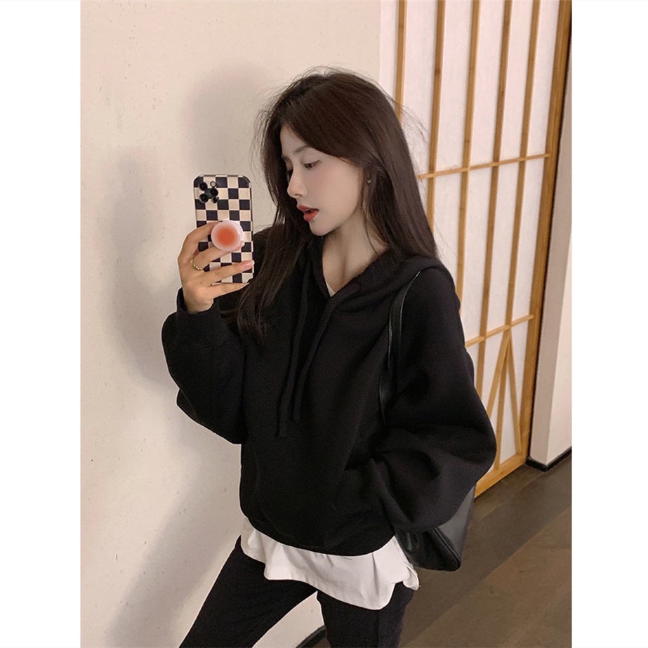 Áo hoodie dáng rộng thời trang thu đông cho cặp đôi