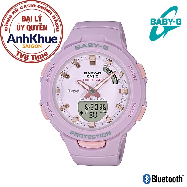 Đồng hồ nữ dây nhựa Casio Baby-G chính hãng Anh Khuê BSA-B100-4A2DR