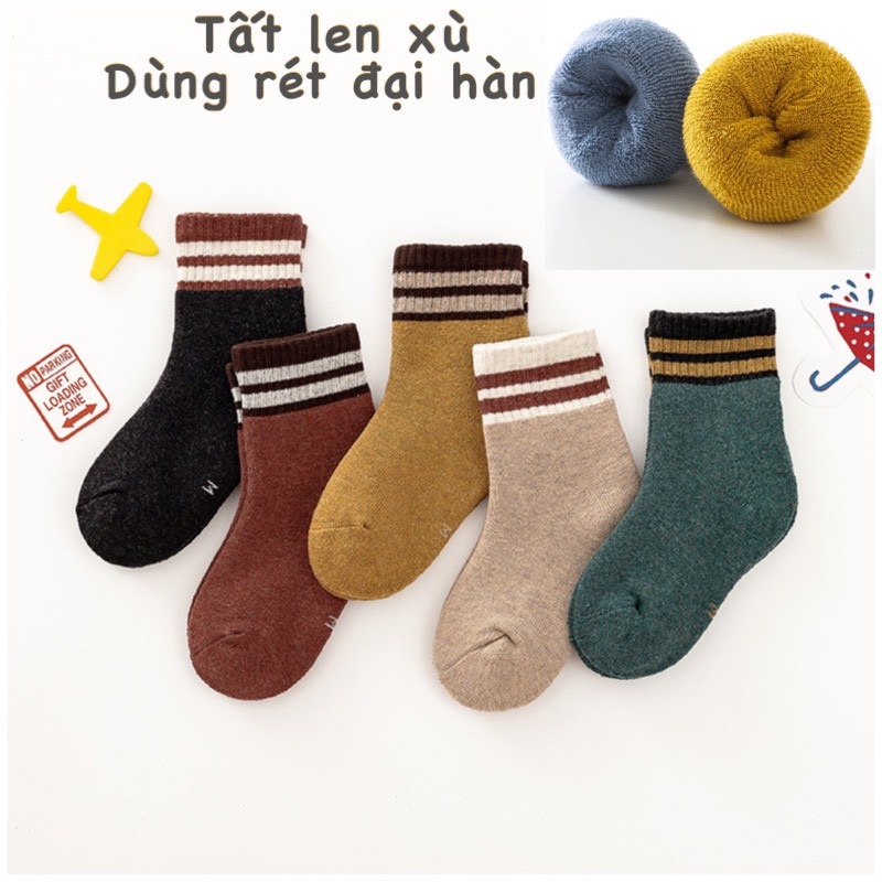 Combo 5 đôi Tất xù cho bé, vớ cho mùa đông rét đậm đại hàn - LT2022