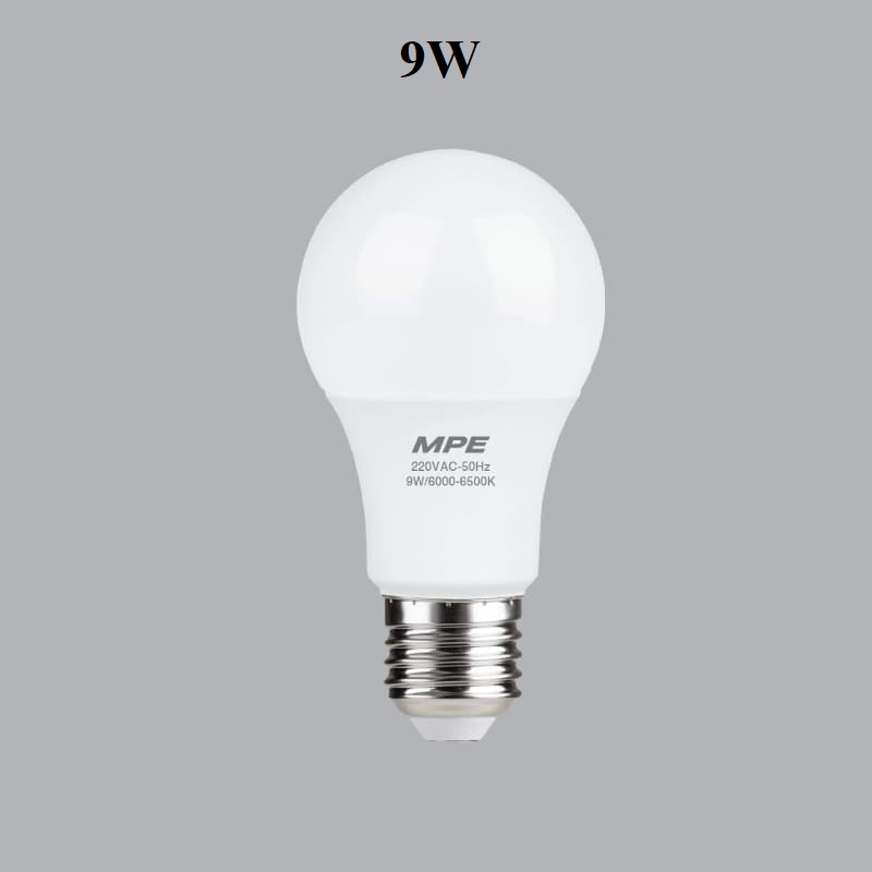 Bóng đèn led bulb MPE công suất : 3W, 5W, 7W, 9W, 12W, 15W ánh sáng trắng, ánh sáng vàng