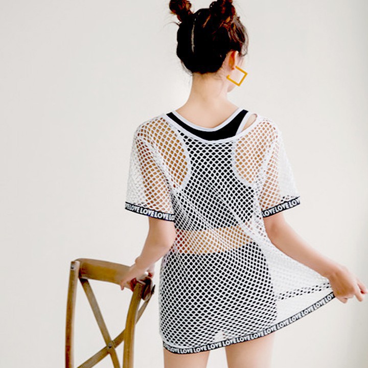 Bộ đồ bơi nữ kiểu dáng thể thao Set đi biển 3 mãnh năng động cá tính | BigBuy360 - bigbuy360.vn