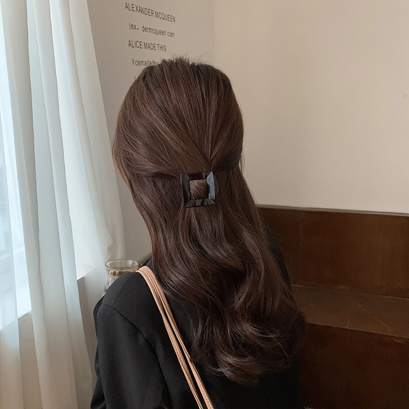 Kẹp Tóc Có Răng Lược Trang Điểm Thiết Kế Kiểu Hình Học Thời Trang Hàn Quốc Dành Cho Nữ