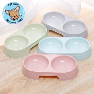 Bát Nhựa Đôi Cho Chó Mèo Nhỏ