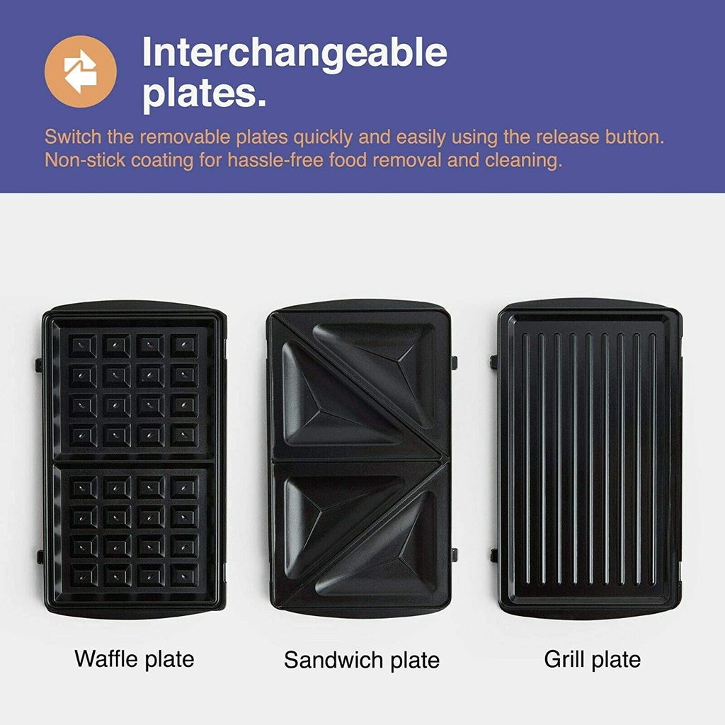 Máy Nướng Thit, Kẹp Sandwich, làm bánh 3 in 1 Cao Cấp Vonshef - Hàng Chính Hãng Mua Tại Đức