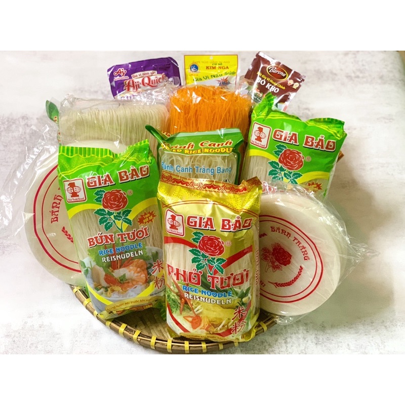 Bún tươi cao cấp xuất khẩu, Bún gạo khô loại 1, Phở khô đặc sản Củ Chi, Bún bò, Bún gấc, Bánh tráng, Gia vị nấu Phở…