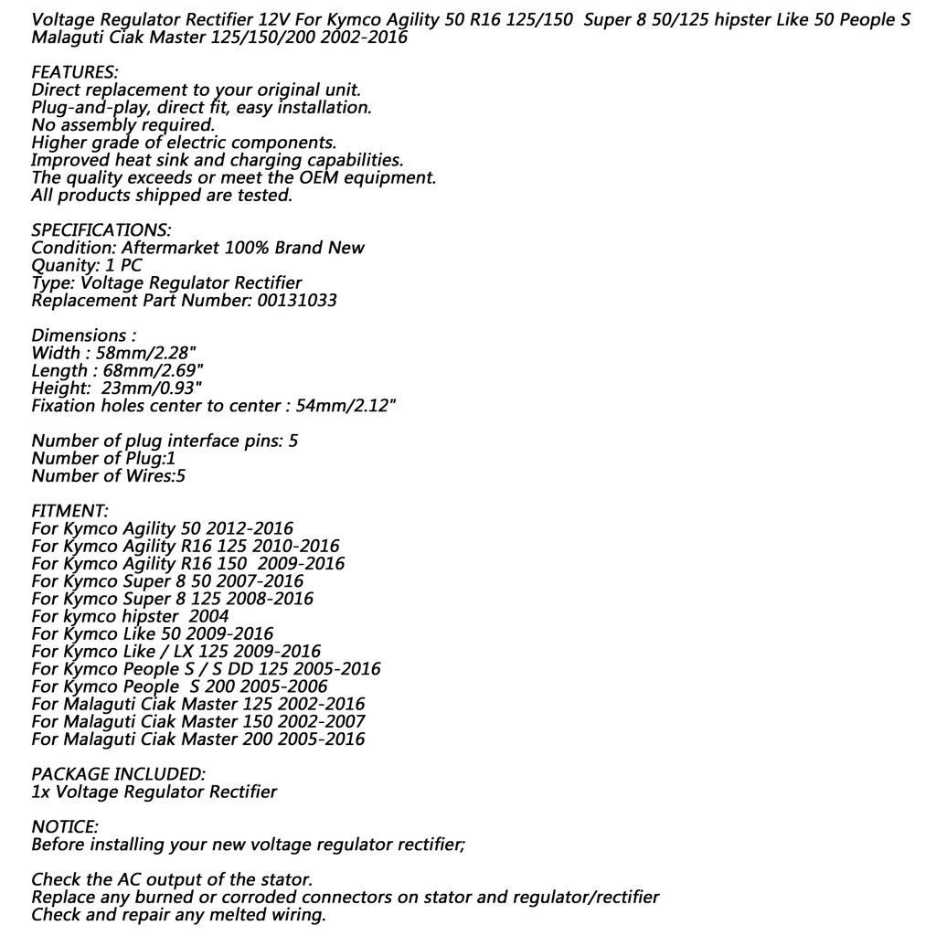 Phụ kiện cho xe Btmoto Kymco 50 R16 125 150 Super 8 50 / 125 2007-2016 | BigBuy360 - bigbuy360.vn