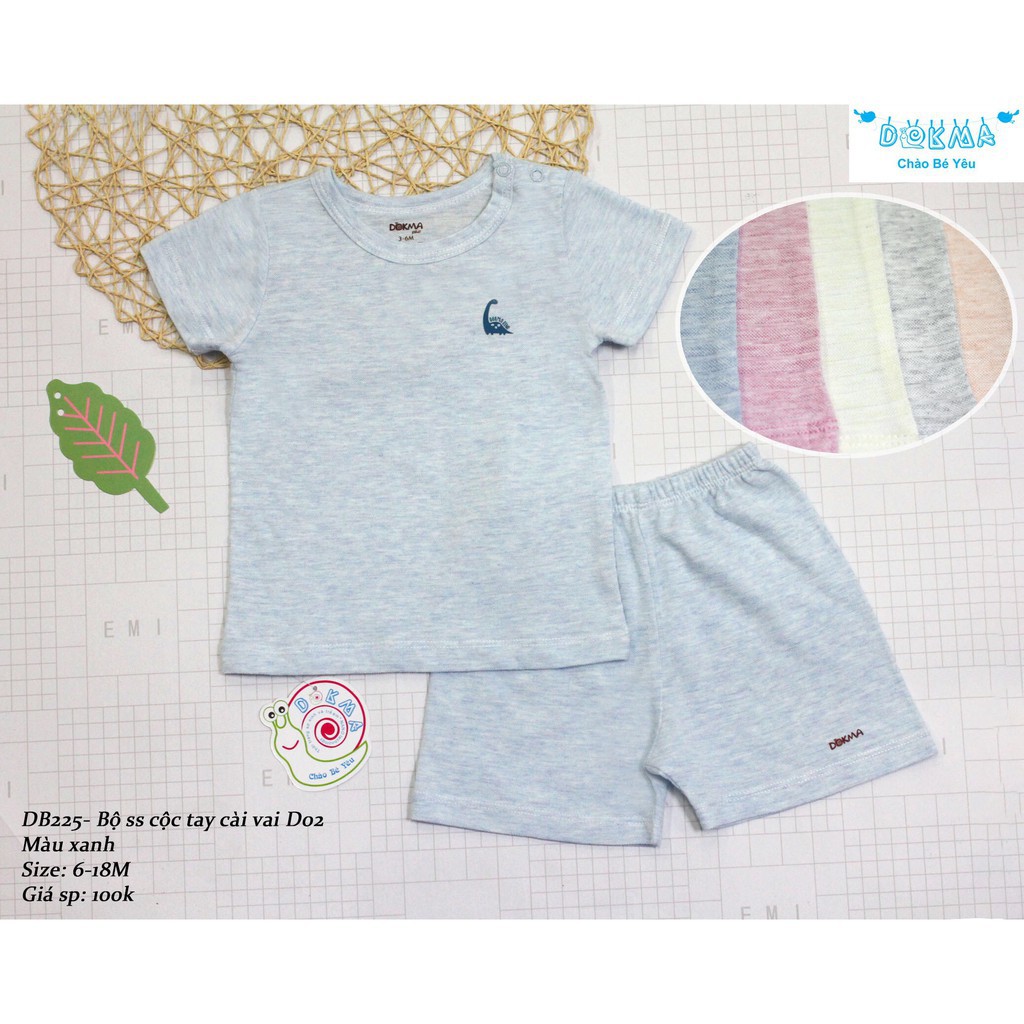 Dokma - Bộ sơ sinh cài vai cộc tay 6-18M ( DB225 )