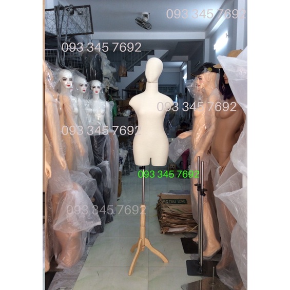 Manocanh nữ vải thun cao cấp chân gỗ (size M)
