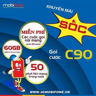 Sim mobifone c90 miễn phí nội mạng 2g/ngày