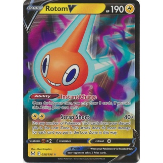 Thẻ Bài Pokemon Rotom V - 058/196 - Ultra Rare