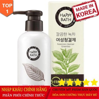 Chuẩn Hàn Quốc [An Toàn Hiệu Quả] Dung Dịch Vệ Sinh Phụ Nữ Trà Xanh Hàn Quốc Happy Bath Feminine Cleanser Greente