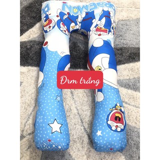 Sài gòn Gối ôm bà bầu chữ u loại gối to MẪU doremon trắng