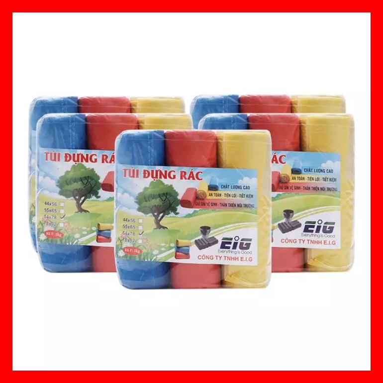COMBO 3 cuộn túi đựng rác đủ màu, chất liệu tự phân hủy, được chọn size.