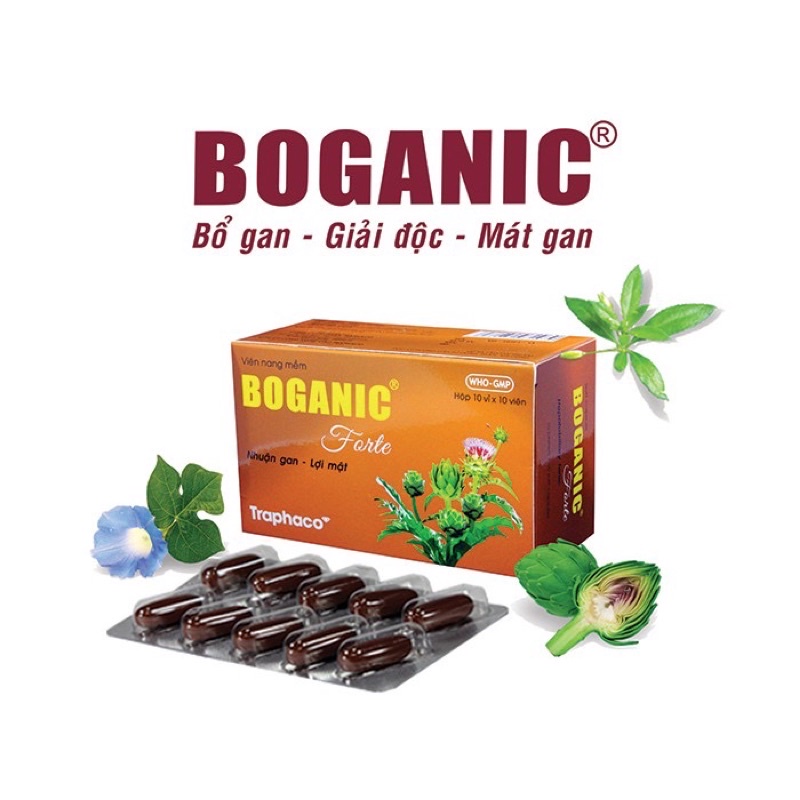 Boganic Forte-Traphaco Hỗ Trợ Giải Độc Gan, Thanh Nhiệt, Mát Gan - Hộp 50 Viên