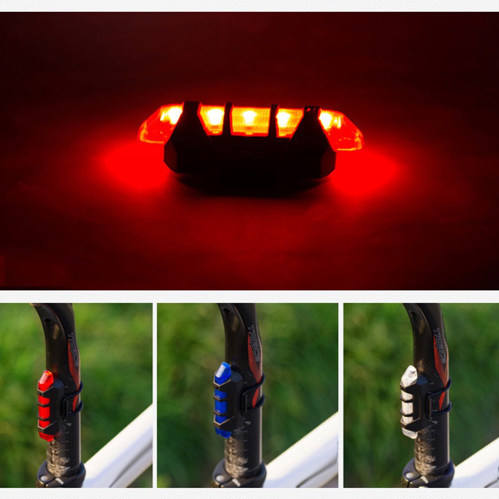 Đèn 5 LED gắn sai xe đạp cổng sạc USB tiện dụng chất lượng cao