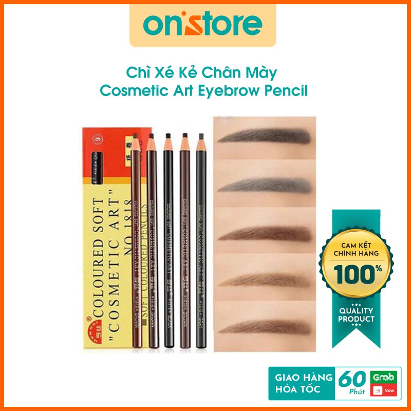 Chì Xé Kẻ Chân Mày Cosmetic Art Eyebrow Pencil Màu Nâu Sáng 2 Tem 1818 No.2, Chì Kẻ Mày Màu Nâu Sáng, Chì Kẻ, Giá Rẻ | BigBuy360 - bigbuy360.vn