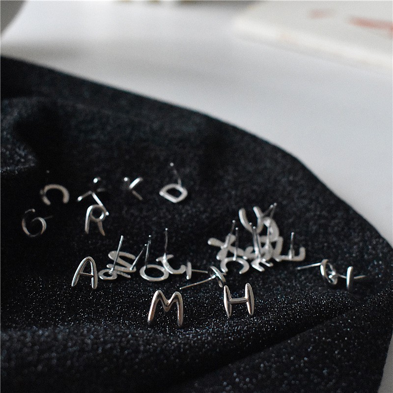 Khuyên Tai Chữ Cái A643 Thời Trang Cho Nữ
