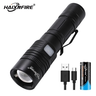 Haixnfire H010 Powerful Flashlight 40000LM xhp50.2 usb charging Zoom led torch 18650/26650 Battery Rechargeable hunting light