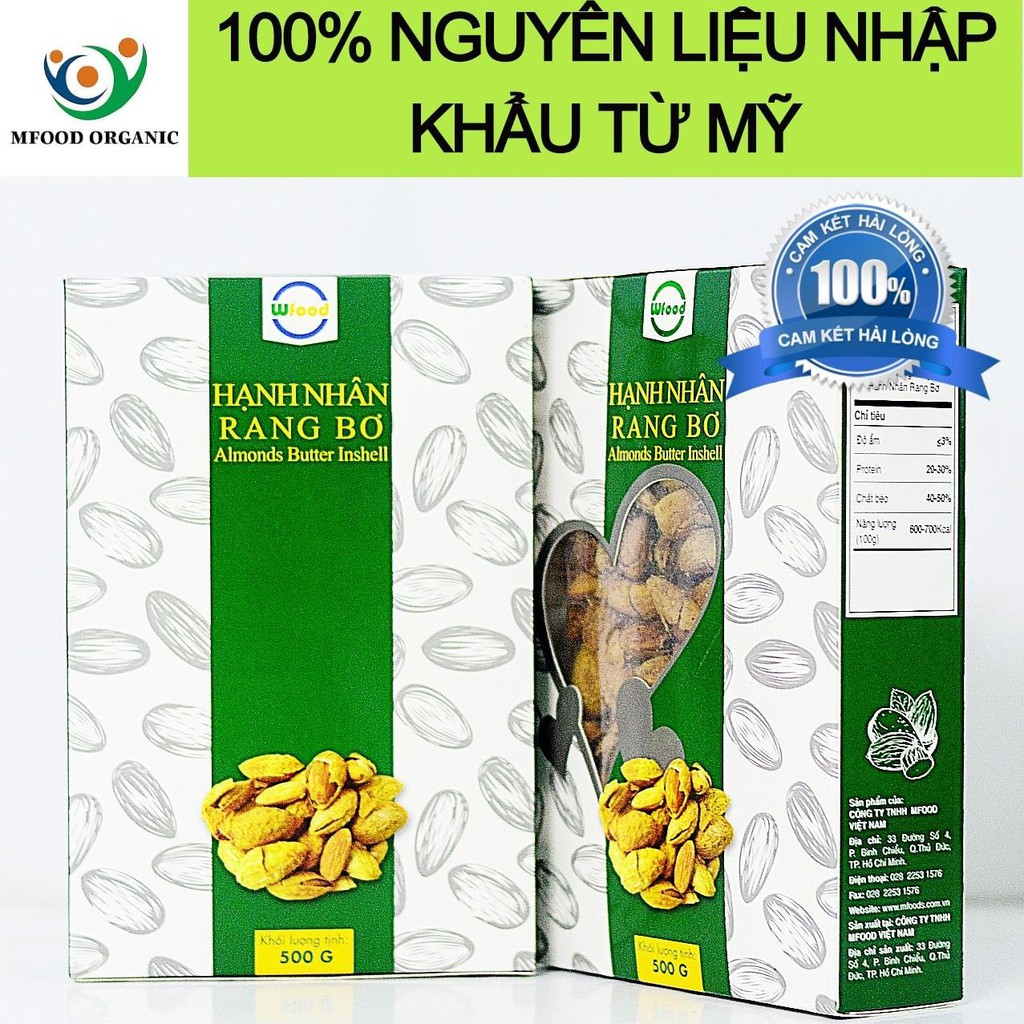 500g Hạnh Nhân Rang Bơ