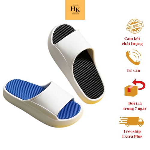 Dép quai ngang nam, nữ ĐẾ ĐỘN 5CM xịn sò, siêu nhẹ êm ái, chất liệu EVA chống thấm siêu bền DP12