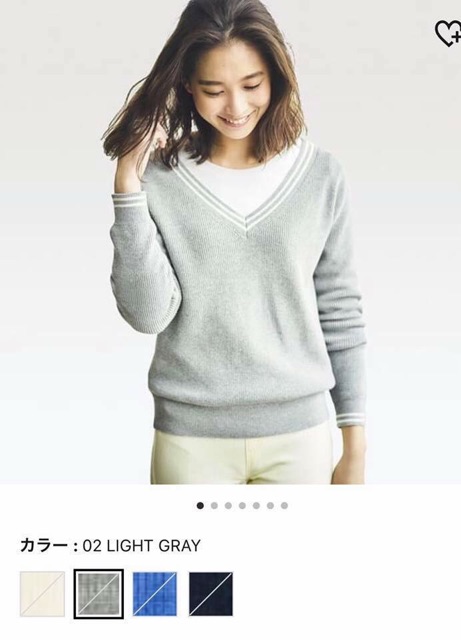 Áo len pha cashmere uniqlo nhật