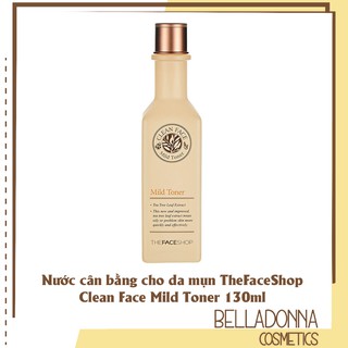 Nước cân bằng cho da mụn TheFaceShop Clean Face Mild Toner 130ml