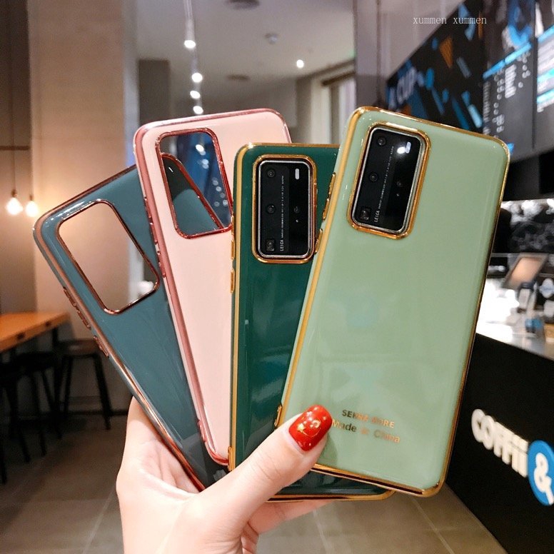 Ốp Lưng Dẻo Trong Suốt Viền Màu 3d Cho Huawei Nova 7 6 6se 5i 5t 3 3i 3e 4 2 2e 2s 4e Lite Pro