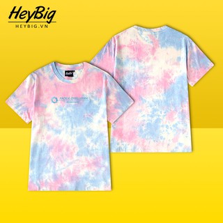 Áo thun, áo phông loang Tie Dye tay lỡ unisex form rộng Nelly thương hiệu Heybig