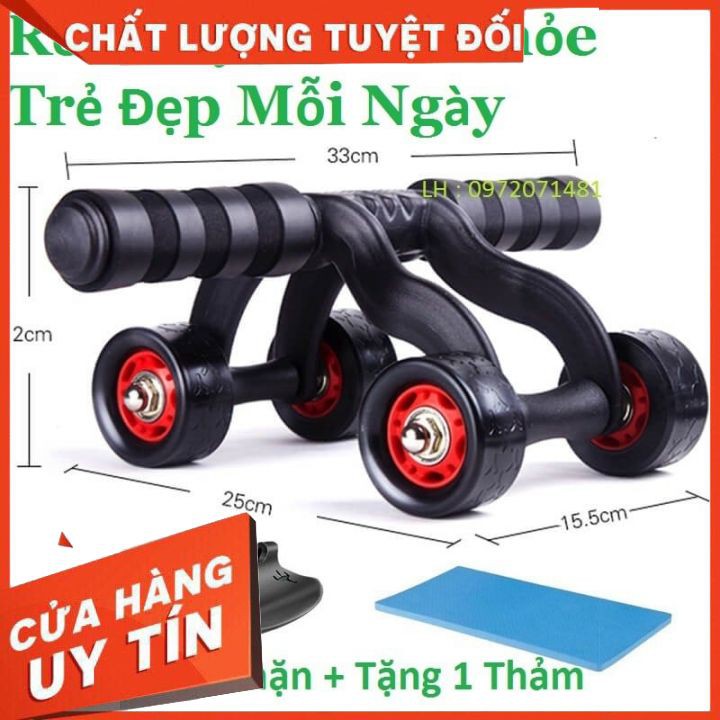 Con Lăn Tập Bụng 4 Bánh Đa Năng Tại Nhà Giúp Tăng Cơ Cùng Con Lăng Dụng Cụ Tập Cơ Bụng Cho Nam Nữ